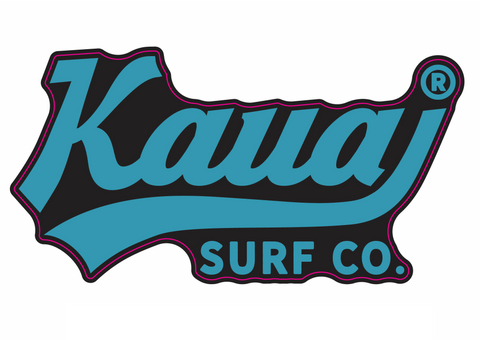Kauai surf sticker